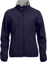 Clique Basic Softshell Jas Dames Donker Navy maat XXL