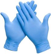 Wegwerp handschoenen -  Nitril handschoenen - Blauw - L - Poedervrij - 100 stuks