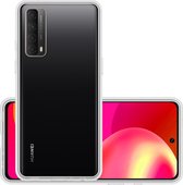 Hoes Geschikt voor Huawei P smart 2021 Hoesje Cover Siliconen Back Case Hoes - Transparant