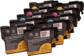 Set 10x ABC huismerk inkt cartridge geschikt voor Brother LC-980 LC-985 LC-1100 voor DCP-145C DCP-160 Series DCP-163C DCP-165C DCP-167C DCP-185C DCP-190 DCP-195C DCP-197C DCP-365CN