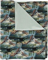 Cottonbaby Wiegdeken Airforce Diamantwafel 90 X 75 Cm Katoen