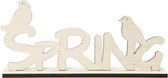 decoratiewoord Spring hout 29 cm blank per stuk