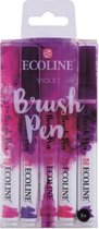 brushpennen Ecoline violet 5 stuks