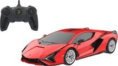 RC auto Lamborghini Si√°n 20,7 cm 1:24 rood 2-delig