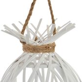 Kaarshouder DKD Home Decor Wit Hout Bamboe (25 x 25 x 25 cm)