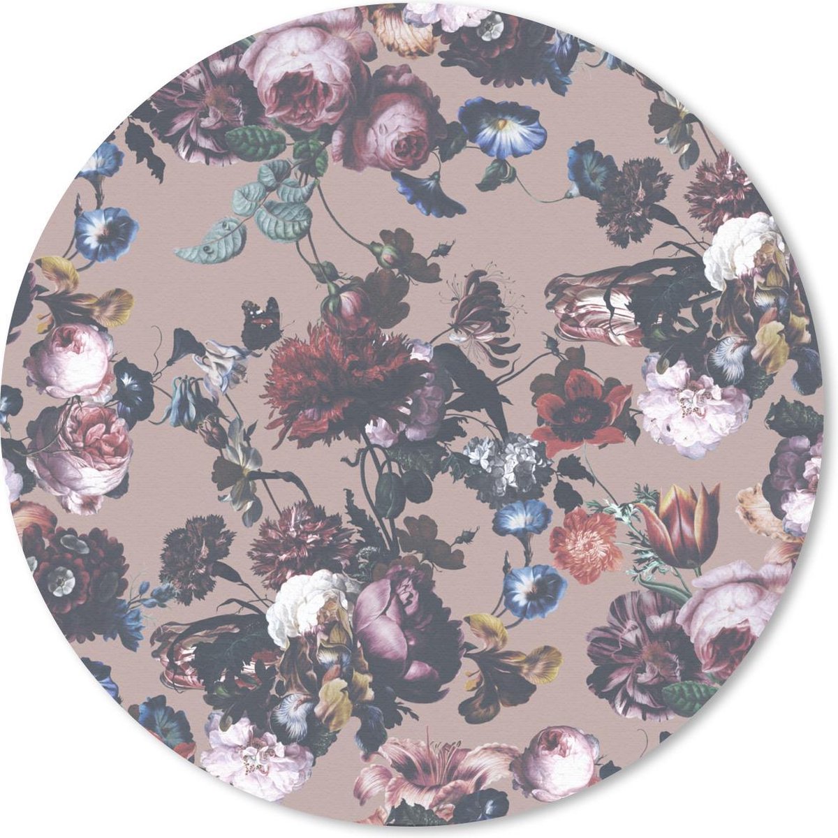 Muismat rond 50x50 cm - Mousepad Bloemen - Rozen - Tuin - Ronde muismatten