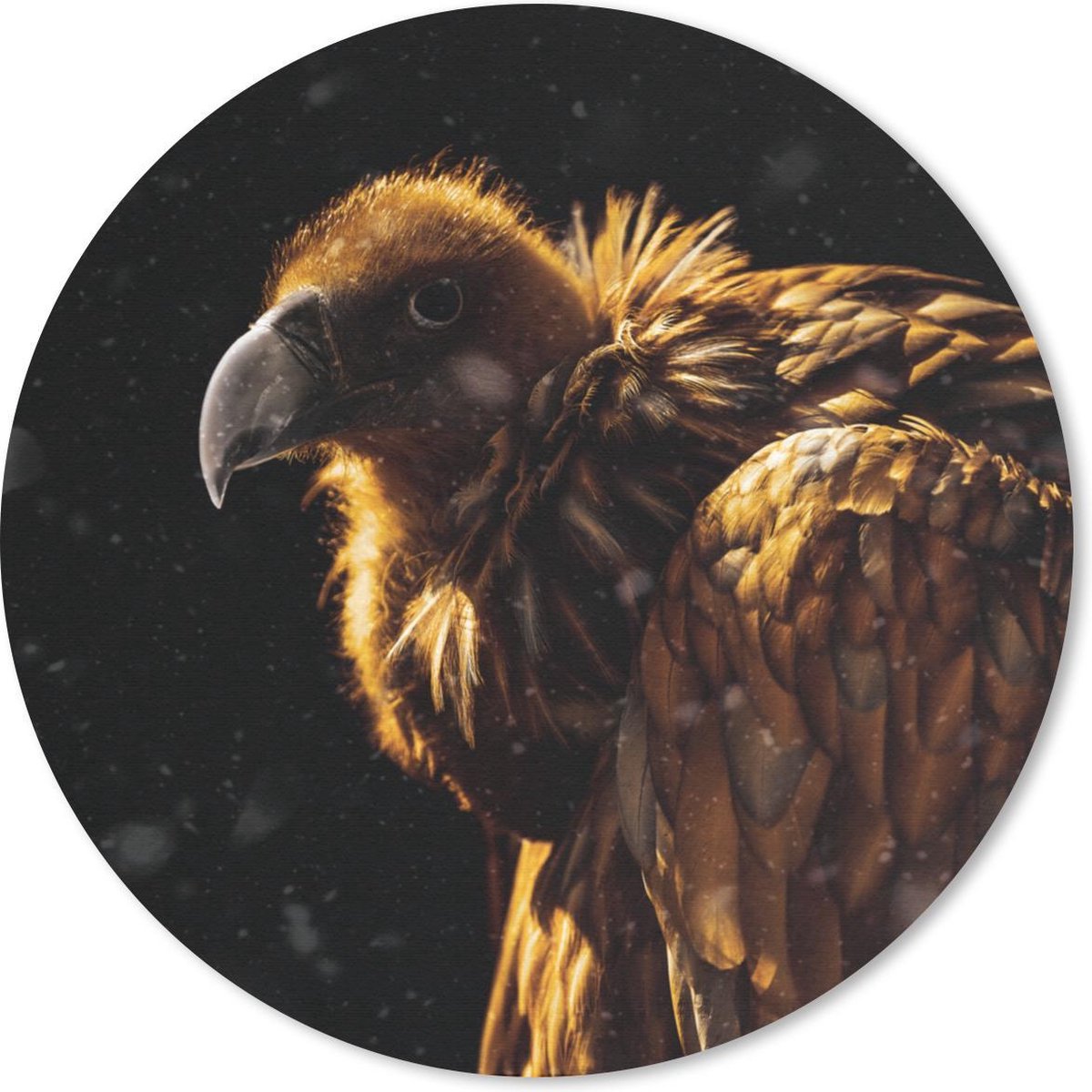 Muismat rond 50x50 cm - Mousepad Gier - Zon - Zwart - Ronde muismatten