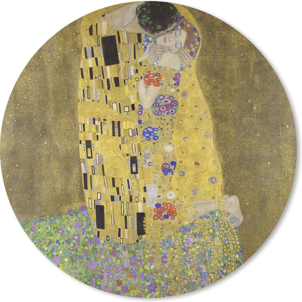 Muismat rond 50x50 cm - Mousepad De kus - Gustav Klimt - Ronde muismatten
