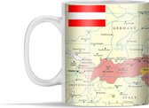 Mok - Kaart van Oostenrijk - 350 ml - Beker
