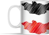 Mok - Illustratie van de kaart van Mongolië in vier kleuren - 350 ml - Beker