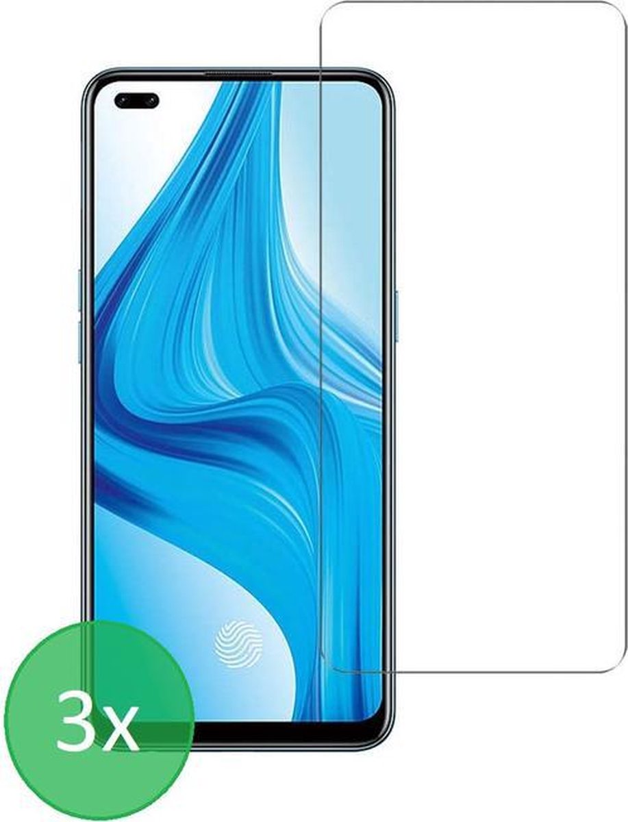 Geschikt Voor: Oppo A54 5G / A74 5G / A93 5G - 3x Screenprotector - screen protector - glas - bescherm - beschermglas