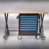 Bol.com Datona® Industriële werktafel 160 cm en gereedschapswagen aanbieding