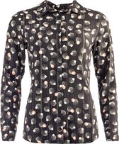 NED Blouse Myla Ls Lurex Woven 900 Black Dames Maat - XXL