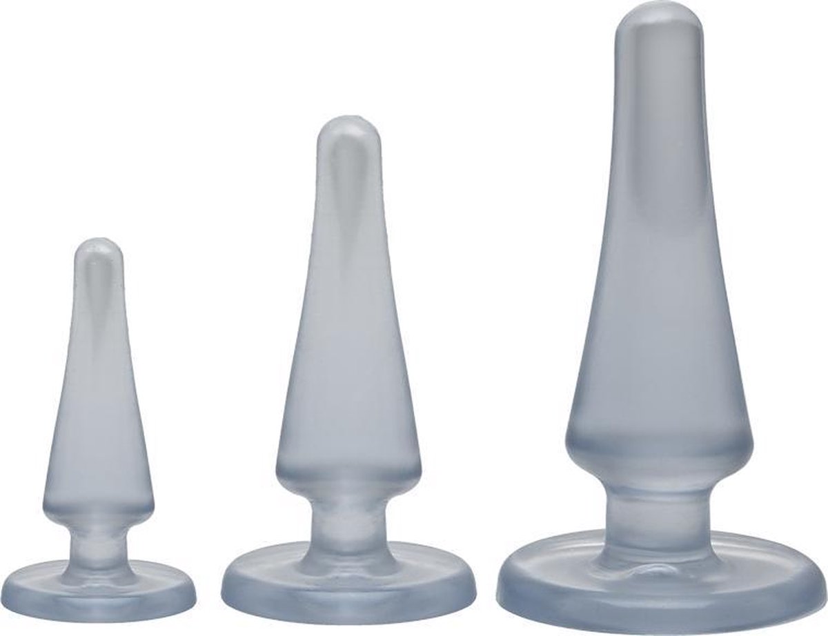 Goedkoopste Doc Johnson - Crystal Jellies - Anal Trainer Kit - Clear