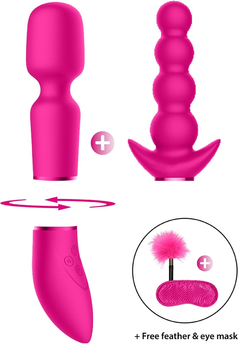 Goedkoopste Switch by Shots - Pleasure Kit 3 - Vibrator with Different Attachments