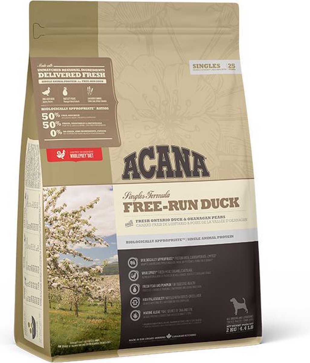 Acana SINGLES Free-Run Duck 2 kg. | 2 kilogram