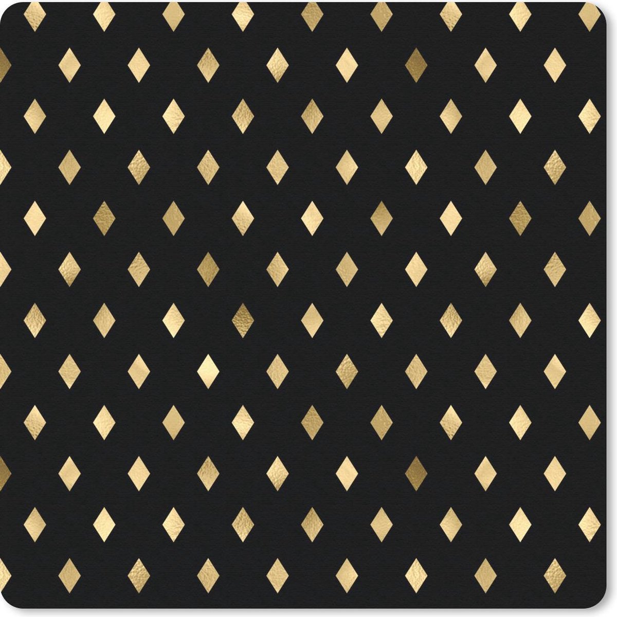 Muismat 20x20 cm - Mousepad Patronen - Goud - Ruit - Muismatten