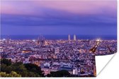 Poster Skyline - Barcelona - Spanje - 30x20 cm