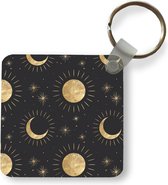 Porte-clés - Cadeaux - Motifs - Lune - Soleil - Or - Plastique