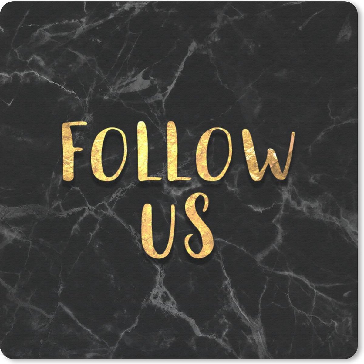Muismat 30x30 cm - Mousepad Instagram - Social Media - Goud - Marmer print - Muismatten