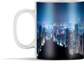 Mok - Een luchtfoto van Hong Kong in de nacht - 350 ml - Beker