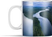 Mok - Luchtfoto van de rivier en het bos - 350 ml - Beker