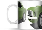 Mok - Illustratie van een Mustang met een groene kleur - 350 ml - Beker