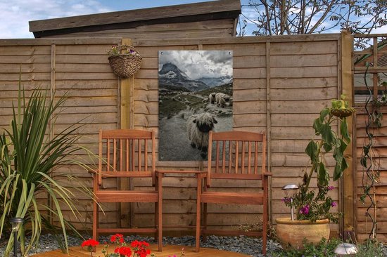 Décoration de jardin Mouton - Berg - Neige - 40x60 cm - Affiche jardin