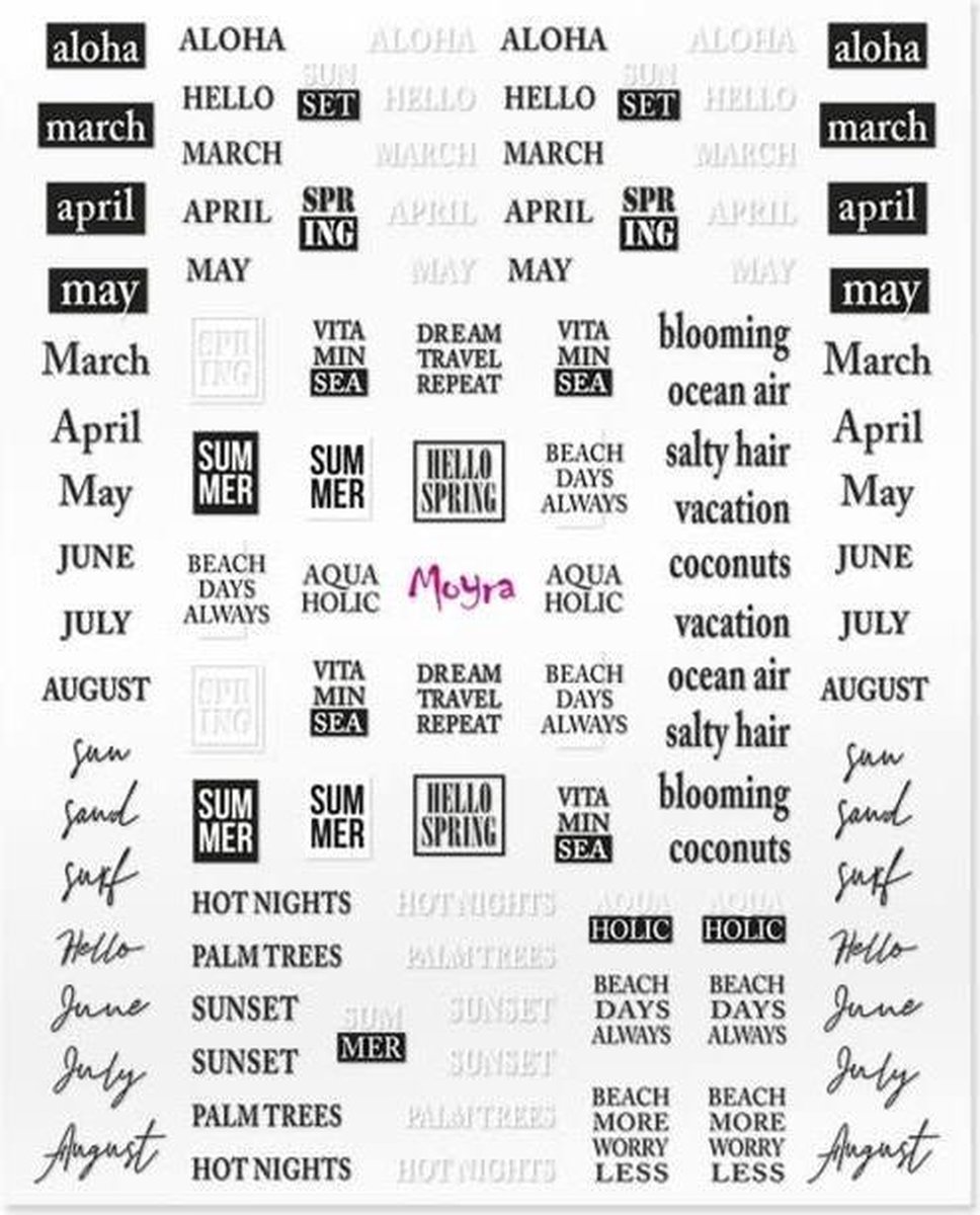 Goedkoopste Moyra Nailart Nagel Sticker Matrica 17