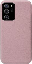 ADEL Tarwe Stro TPU Back Cover Softcase Hoesje Geschikt voor Samsung Galaxy Note 20 - Duurzaam Afbreekbaar Milieuvriendelijk Roze