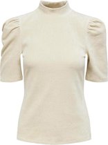 Only T-shirt Onlfenja S/s Highneck Puff Top Jrs 15245204 Pumice Stone Dames Maat - S