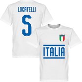 Italië Locatelli 5 Team T-Shirt - WIt - 4XL