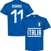 Italië Berardi 11 Team T-Shirt - Blauw - XL