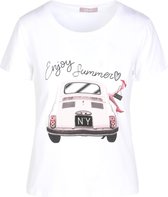 Cassis - Female - T-shirt Enjoy Summer  - Wit