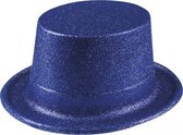 hoed Glitter unisex blauw one size