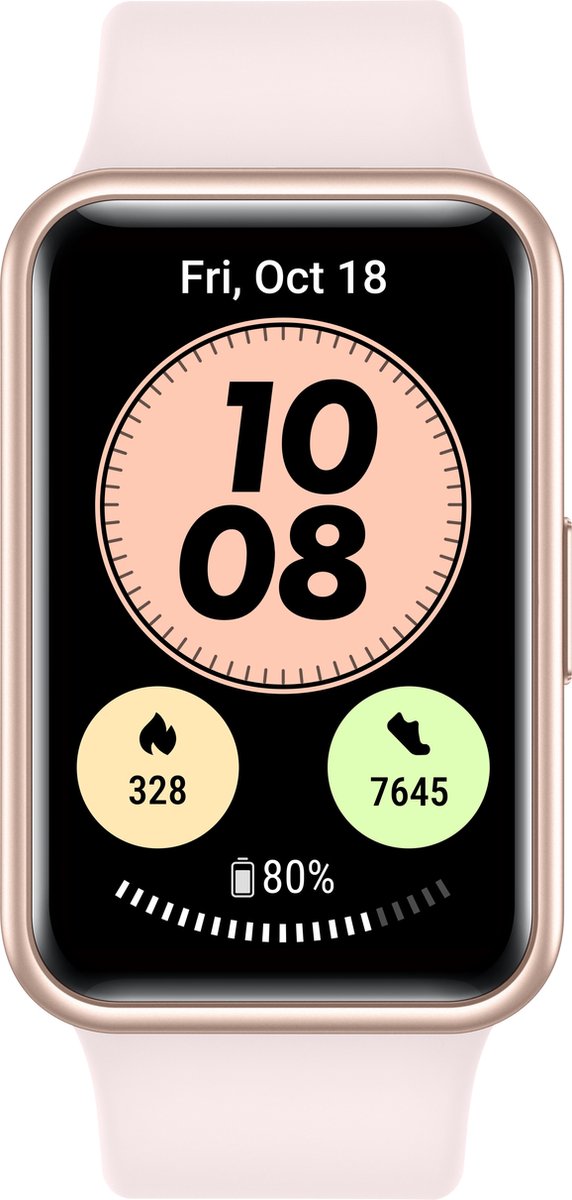 Huawei Watch Fit New - Smartwatch dames - 14 dagen batterijduur - Sakura Pink