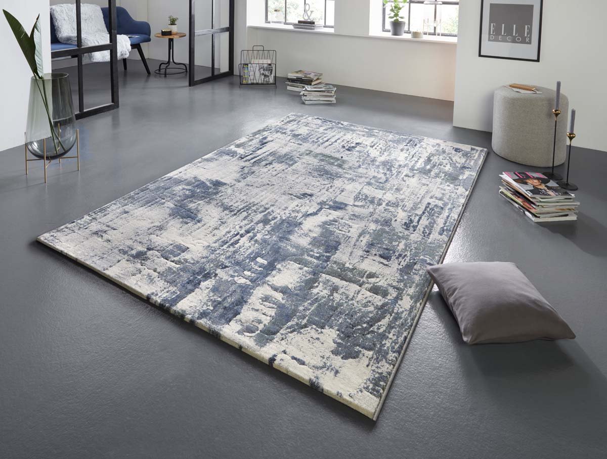 Design vloerkleed Vernon Elle Decoration - blauw/grijs 120x170 cm