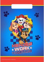 uitdeelzakjes Paw Patrol 8 stuks 23 cm rood/blauw