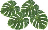 feestdecoratie palmbladeren groen 4 stuks