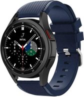 Strap-it Samsung Galaxy Watch 4 Classic 42mm siliconen bandje - donkerblauw