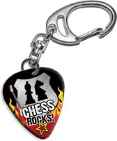 Plectrum sleutelhanger Chess Rocks!