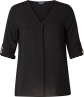 BASE LEVEL CURVY Airene Blouse - Black - maat 5(58/60)