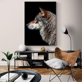Poster Dark Wolf - Plexiglas - Meerdere Afmetingen & Prijzen | Wanddecoratie - Interieur - Art - Wonen - Schilderij - Kunst
