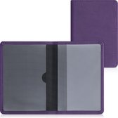 Housse kwmobile pour certificat d'immatriculation et permis de conduire - Housse de protection avec porte-cartes en violet - Simili cuir
