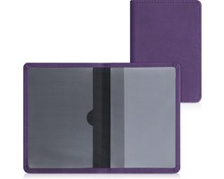 kwmobile hoes voor kentekenbewijs en rijbewijs - Beschermhoes met pasjeshouder in paars - Imitatieleer