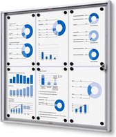 Vergrendelbaar Notitiebord Indoor Economy 6x A4, Syna SCXS6xA4