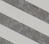 AS Creation MICHALSKY - Papier peint à rayures marbrées - Natuursteen - gris blanc argenté - 1005 x 53 cm