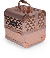 INGLOT Make-up Koffer Diamond Mini Rose Gold (MB152M BIG DIAMOND K107 4) | Visagie koffer | Beauty Koffer | Aparte vakken
