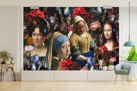 Papier peint - Collage de Papier peint photo - Peinture - Maîtres anciens - Fleurs - Largeur 360 cm x Hauteur 240 cm