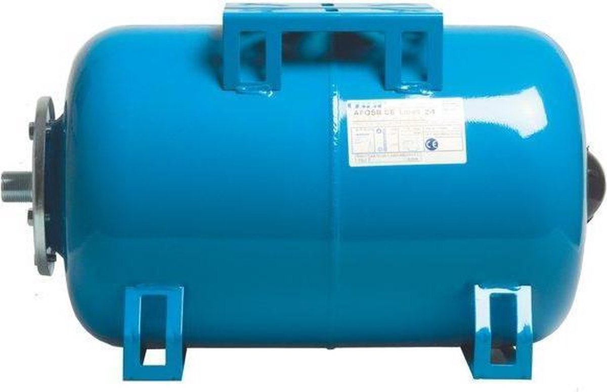 Combinoord stalen 24 liter Hydrofoorketel met Voet- en Montageplaat